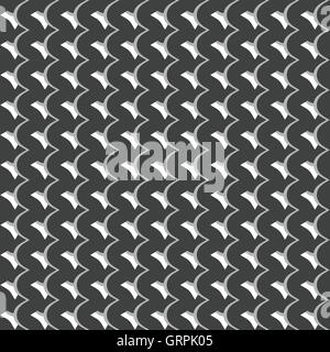 Modello con ondulate, billowy linee di intersezione. Griglia di linee irregolari perfettamente seamless pattern. Illustrazione Vettoriale