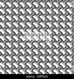 Modello con ondulate, billowy linee di intersezione. Griglia di linee irregolari perfettamente seamless pattern. Illustrazione Vettoriale