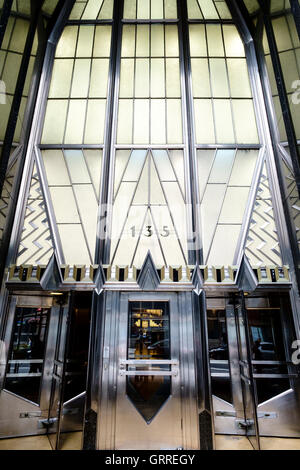 Dettagli dell'Art-Deco Chrysler Building a New York Foto Stock