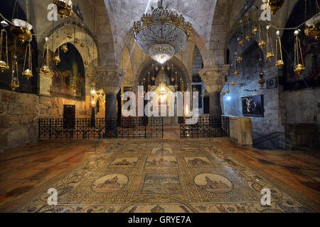 Cappella di Sant'Elena all interno della chiesa del Santo Sepolcro. Foto Stock