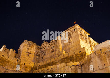 Jaisalmer fort nel Rajasthan, India. Vista dall'interno Foto Stock