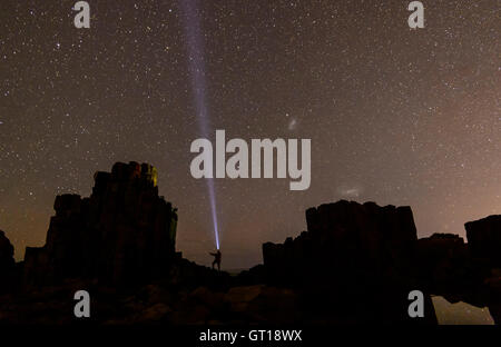 Trasmissione via IR di persona alle stelle, Bombo cava di capezzagna, Nuovo Galles del Sud, NSW, Australia Foto Stock