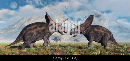 Tomosaurus erbivoro dinosauri. Foto Stock