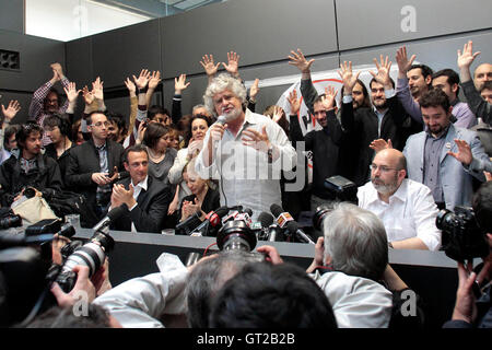 Beppe Grillo Roma 8 settembre 2016 Movimento 5 stelle partito. Photo Samantha Zucchi Insidefoto Foto Stock