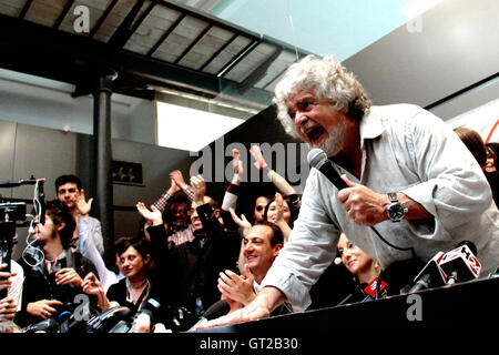 Beppe Grillo Roma 8 settembre 2016 Movimento 5 stelle partito. Photo Samantha Zucchi Insidefoto Foto Stock