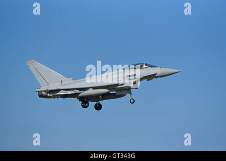 RAF Lossiemouth militare getto veloce Eurofighter Typhoon FRG4 seriale di registrazione ZK344. SCO 11,234. Foto Stock