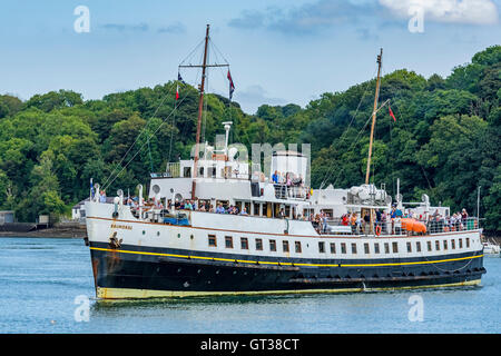 La MV Balmoral crociera panoramica in barca il Menai Strait Anglesey nel Galles del Nord. Foto Stock