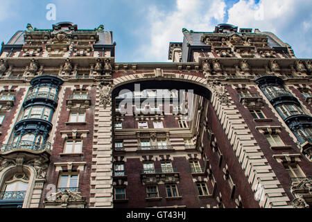 Dettaglio dell'edificio a Upper West Side di New York Foto Stock