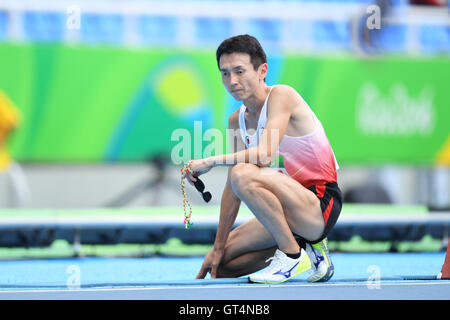 Rio de Janeiro, Brasile. 8 Sep, 2016. Shinya Wada (JPN) Atletica leggera : Uomini 5000m T11 finale allo stadio olimpico durante il Rio 2016 Giochi Paralimpici a Rio de Janeiro in Brasile . Credito: AFLO SPORT/Alamy Live News Foto Stock