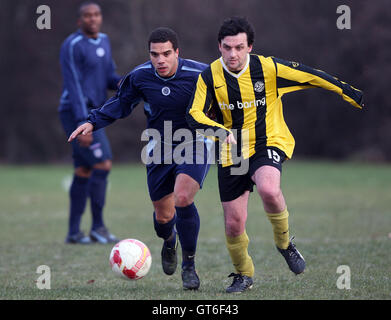 Hoxton Volpi vs Eureka - Hackney & Leyton League a est di palude, Hackney - 04/01/09 Foto Stock