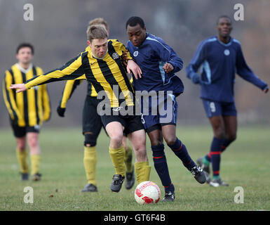 Hoxton Volpi vs Eureka - Hackney & Leyton League a est di palude, Hackney - 04/01/09 Foto Stock