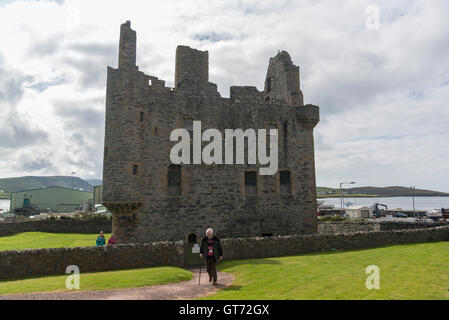 Il castello di Scalloway a Lerwick nelle isole Shetland Scozia Scotland Foto Stock