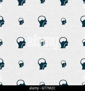 La laringe, Medici Otorinolaringoiatria segno. Modello senza cuciture con texture geometrica. Vettore Illustrazione Vettoriale