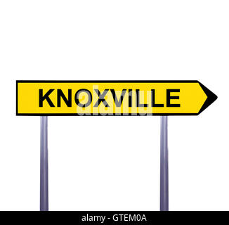 Freccia concettuale segno isolato su bianco - KNOXVILLE Foto Stock