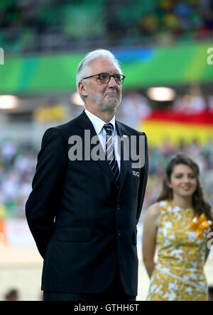 Presidente della Union Cycliste Internationale Brian Cookson al Rio velodromo olimpico durante la seconda giornata del 2016 Rio Giochi Paralimpici di Rio de Janeiro in Brasile. Stampa foto di associazione. Picture Data: venerdì 9 settembre 2016. Foto di credito dovrebbe leggere: Andrew Matthews/filo PA. Solo uso editoriale Foto Stock