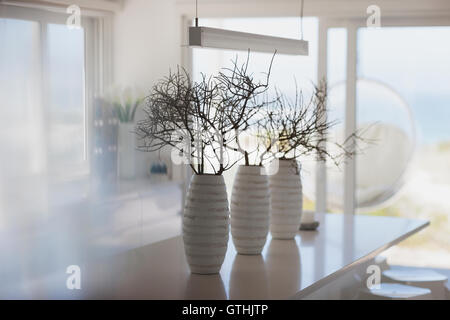 Decorativi Con Rami In Un Vaso - Fotografie stock e altre immagini di Vaso  - Vaso, Ambientazione interna, Bianco - iStock