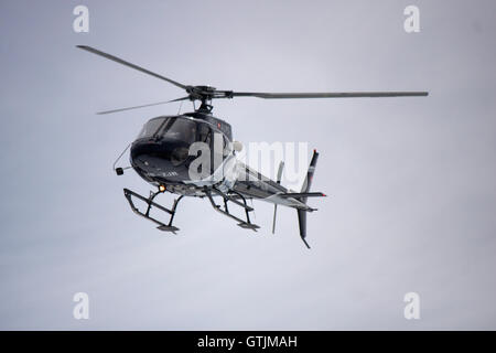 Hubschrauber, Mont Blanc-Massiv, Chamonix Frankreich. Foto Stock