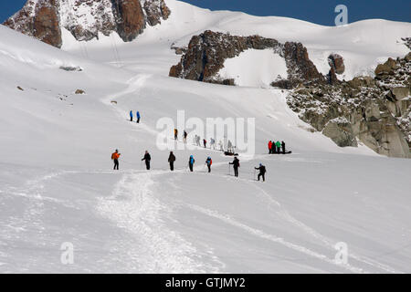 Impressionen: Mont Blanc-Massiv, Chamonix Frankreich . Foto Stock