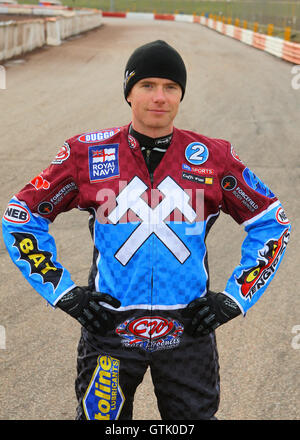 Stuart Robson di Lakeside Martelli - Lakeside Martelli Speedway premere & Pratica presso Arena Essex Raceway - 17/03/10 Foto Stock