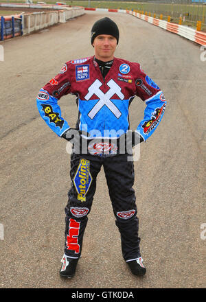 Stuart Robson di Lakeside Martelli - Lakeside Martelli Speedway premere & Pratica presso Arena Essex Raceway - 17/03/10 Foto Stock