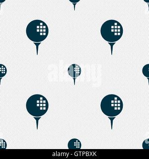 Golf Icona segno. Modello senza cuciture con texture geometrica. Vettore Illustrazione Vettoriale