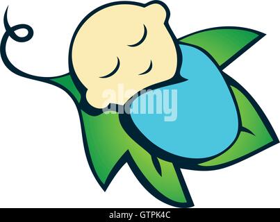 Logo del bambino. Baby isolati su sfondo bianco. Baby icona vettore illustrazione. Baby vettore isolato. Baby cartoon. Illustrazione Vettoriale