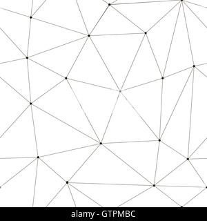 Poligono vettoriale sfondo astratto dei triangoli con i punti in corrispondenza dei nodi. Seamless stile lowpoly texture. Tr traslucido Illustrazione Vettoriale