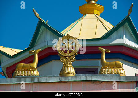 Tempio buddista in Verhne-Beryozovsky Datsan Ulan-Ude città. Repubblica dei Buriati. La Russia. Foto Stock