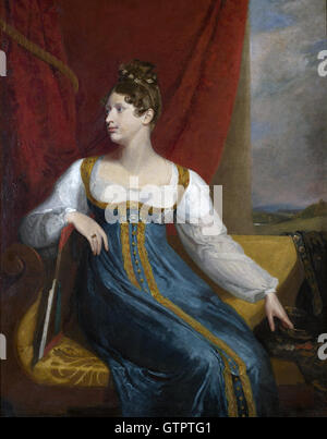 PRINCESS CHARLOTTE AUGUSTA DEL GALLES (1796-1817), figlia di Re Giorgio IV dipinto da George Dawe circa 1816 Foto Stock