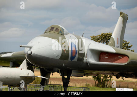 Avro Vulcan B.2 XM597 sul display in corrispondenza della Scozia, Museo Nazionale del Volo a Oriente Fortune Airfield. Foto Stock