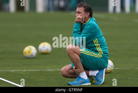 Sao Paulo, Brasile. 09Sep, 2016. Fare TREINO PALMEIRAS - La Cuca pullman di sè Palmeiras, durante il corso di formazione, l'Accademia del calcio. Credito: Foto Arena LTDA/Alamy Live News Foto Stock