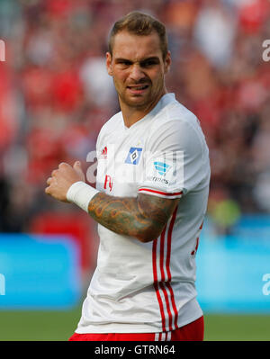 Leverkusen, Germania. 10 Settembre, 2016. Bundesliga, giornata 2, Bayer 04 Leverkusen - Hamburger SV, Lasogga Pierre-Michel (Amburgo). Credito: Juergen schwarz/Alamy Live News Foto Stock