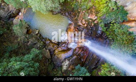 Kelly cascata vicino a Helensburgh nel nord della regione di Illawarra del NSW, Australia. Foto Stock