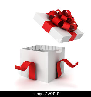 pacco regalo con coperchio aperto Stock Illustration