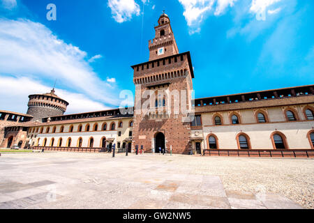 Castello Sforzesco di Milano Foto Stock