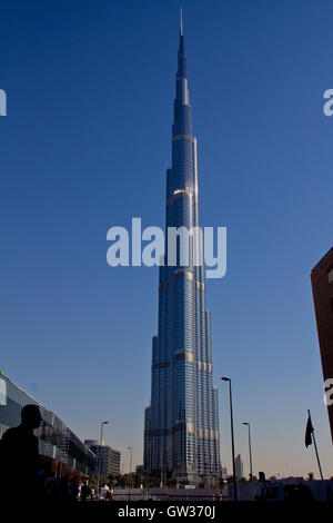 Il Burj Khalifa a Dubai Foto Stock