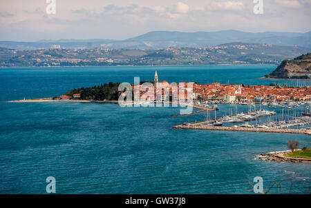 Città Izola, Slovenia Foto Stock