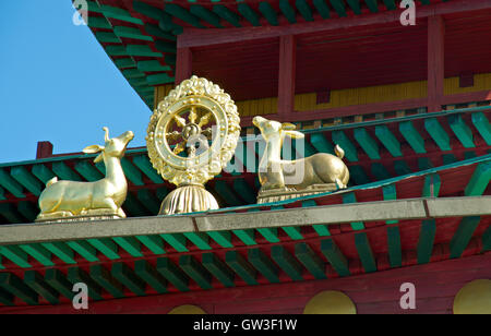 Tempio buddista in Verhne-Beryozovsky Datsan Ulan-Ude città. Repubblica dei Buriati. La Russia. Foto Stock