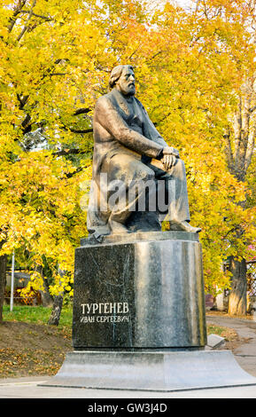 Monumento a Ivan Turgenev.Orel.La Russia Foto Stock