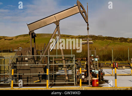 Annuendo asino del Regno Unito più antica di olio onshore del campo a Kimmeridge nel Dorset Foto Stock