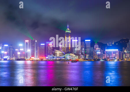 Una Sinfonia di Luci mostra a Hong Kong, Cina. Foto Stock