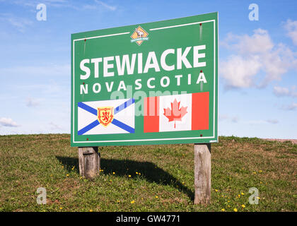 STEWIACKE, Canada - 30 agosto 2016: Stewiacke è una piccola città rurale in Nova Scotia. Foto Stock