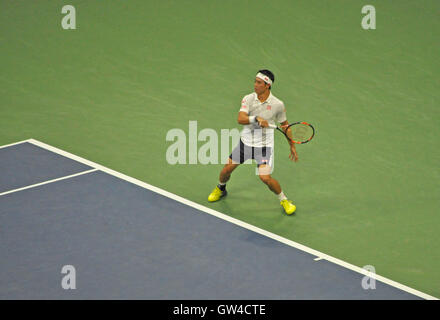 Flushing Meadows, New York. Il 9 settembre, 2016. Kei Nishikori. Credito: Veronica Bruno/Alamy Live News Foto Stock