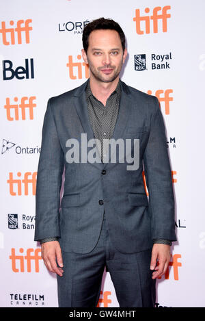 Toronto, Ontario, Canada. Undicesimo Sep, 2016. Attore NICK KROLL assiste il "ing" premiere durante il 2016 Toronto International Film Festival alla principessa di Galles teatro di Settembre 11, 2016 a Toronto in Canada. Credito: Igor Vidyashev/ZUMA filo/Alamy Live News Foto Stock