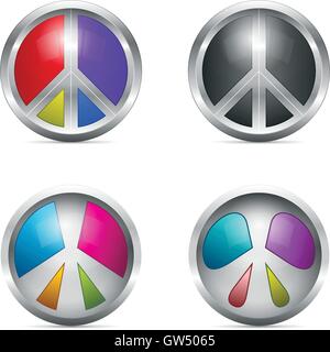 Icona vettore design. 3d colorato pezzi metallici i simboli. Illustrazione Vettoriale