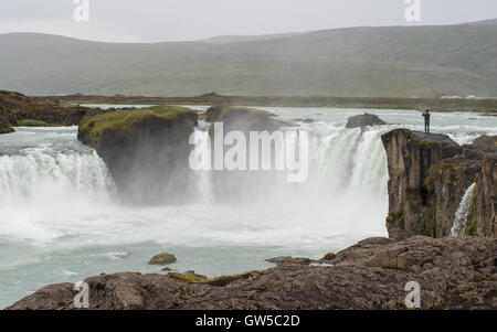 Cascate Godafoss in Islanda Foto Stock