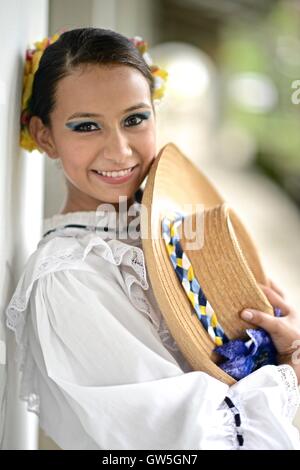 Abito tradizionale dal colombiano Antioquia regione. Foto Stock