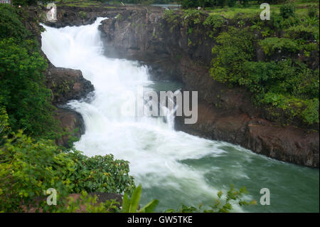 L'immagine della Cascata Randha in Bhandardara, Maharashtra, i Ghati Occidentali, monsone, India Foto Stock