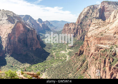 Gli angeli lo sbarco, il Parco Nazionale di Zion, Utah, Stati Uniti d'America Foto Stock