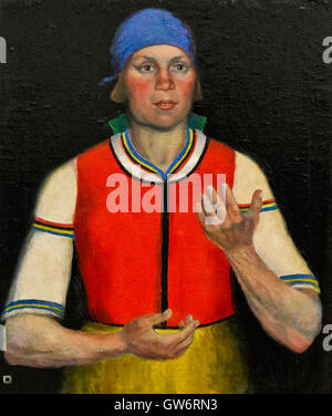 Kasimir Malevic: 'lavoratore' (Работница). Olio su tela. (1933) Foto Stock
